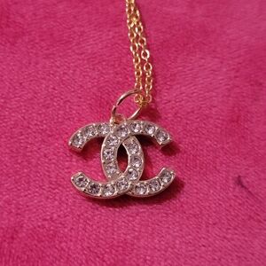 Charm Zipper Pull On Gold-Tone Chain